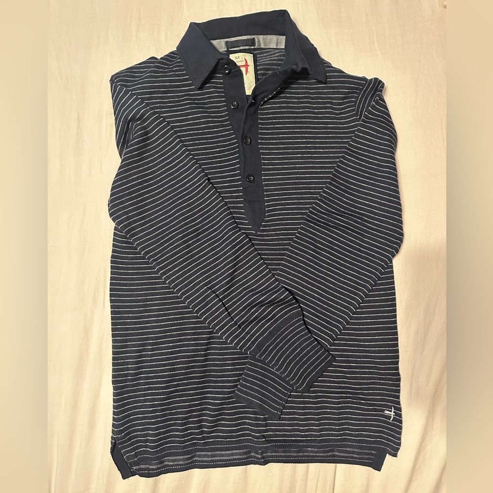 Men's Striped Navy Shirt